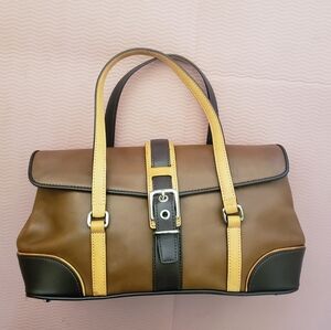 Coach Limited Edition 7547 Hampton Leather Satchel Brown Tan Y2K Vintage